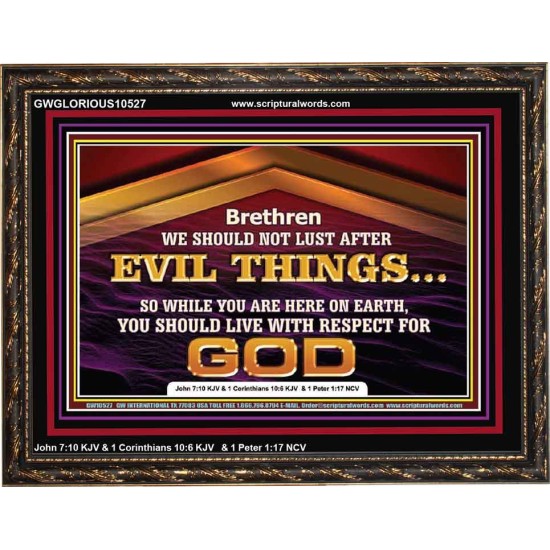 DO NOT LUST AFTER EVIL THINGS  Children Room Wall Wooden Frame  GWGLORIOUS10527  