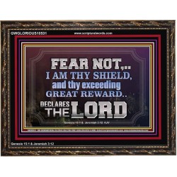 I AM THY SHIELD AND EXCEEDING GREAT REWARD  Unique Power Bible Wooden Frame  GWGLORIOUS10531  "45X33"