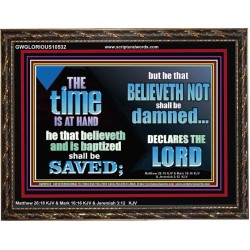 THE TIME IS AT HAND  Ultimate Power Wooden Frame  GWGLORIOUS10532  "45X33"