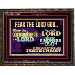 OBEY THE COMMANDMENT OF THE LORD  Contemporary Christian Wall Art Wooden Frame  GWGLORIOUS10539  "45X33"