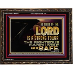 THE NAME OF THE LORD IS A STRONG TOWER  Contemporary Christian Wall Art  GWGLORIOUS10542  "45X33"
