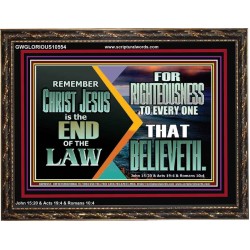 CHRIST JESUS OUR RIGHTEOUSNESS  Encouraging Bible Verse Wooden Frame  GWGLORIOUS10554  "45X33"