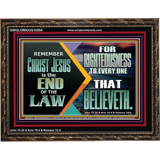 CHRIST JESUS OUR RIGHTEOUSNESS  Encouraging Bible Verse Wooden Frame  GWGLORIOUS10554  
