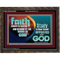 FAITH COMES BY HEARING THE WORD OF CHRIST  Christian Quote Wooden Frame  GWGLORIOUS10558  "45X33"