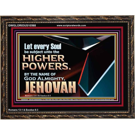 JEHOVAH ALMIGHTY THE GREATEST POWER  Contemporary Christian Wall Art Wooden Frame  GWGLORIOUS10568  