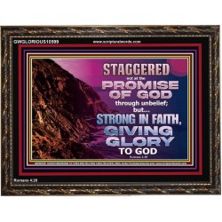 STAGGERED NOT AT THE PROMISE OF GOD  Custom Wall Art  GWGLORIOUS10599  "45X33"