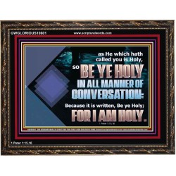 BE YE HOLY IN ALL MANNER OF CONVERSATION  Custom Wall Scripture Art  GWGLORIOUS10601  "45X33"