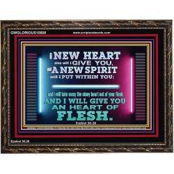 A NEW HEART ALSO WILL I GIVE YOU  Custom Wall Scriptural Art  GWGLORIOUS10608  