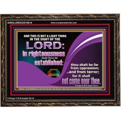 IN RIGHTEOUSNESS SHALT THOU BE ESTABLISHED  Custom Art Work  GWGLORIOUS10614  "45X33"