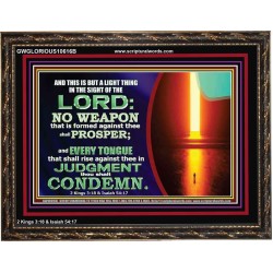 CONDEMN EVERY TONGUE THAT RISES AGAINST YOU IN JUDGEMENT  Custom Inspiration Scriptural Art Wooden Frame  GWGLORIOUS10616B  "45X33"