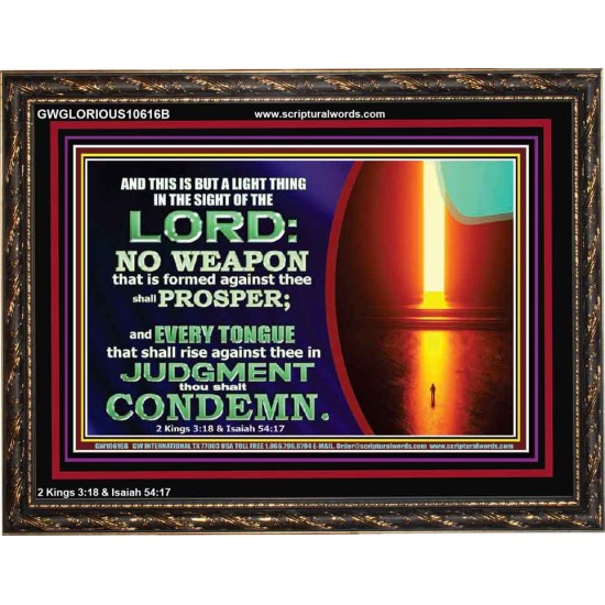 CONDEMN EVERY TONGUE THAT RISES AGAINST YOU IN JUDGEMENT  Custom Inspiration Scriptural Art Wooden Frame  GWGLORIOUS10616B  