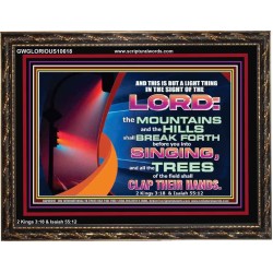 YOU WILL GO OUT WITH JOY AND BE GUIDED IN PEACE  Custom Inspiration Bible Verse Wooden Frame  GWGLORIOUS10618  "45X33"