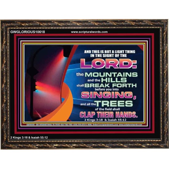 YOU WILL GO OUT WITH JOY AND BE GUIDED IN PEACE  Custom Inspiration Bible Verse Wooden Frame  GWGLORIOUS10618  