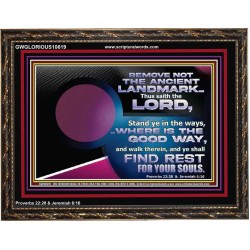 REMOVE NOT THE ANCIENT LANDMARK  Unique Bible Verse Wooden Frame  GWGLORIOUS10619  "45X33"