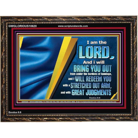 I WILL REDEEM YOU WITH A STRETCHED OUT ARM  New Wall Décor  GWGLORIOUS10620  