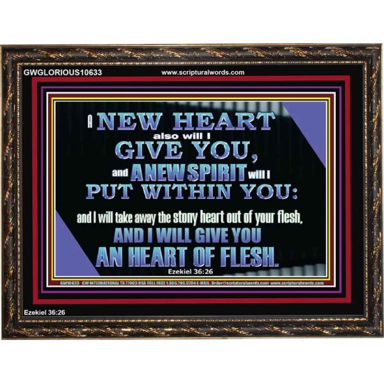 I WILL GIVE YOU A NEW HEART AND NEW SPIRIT  Bible Verse Wall Art  GWGLORIOUS10633  