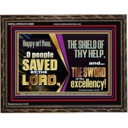 O PEOPLE SAVED BY THE LORD  Children Room Wall Wooden Frame  GWGLORIOUS10699  "45X33"