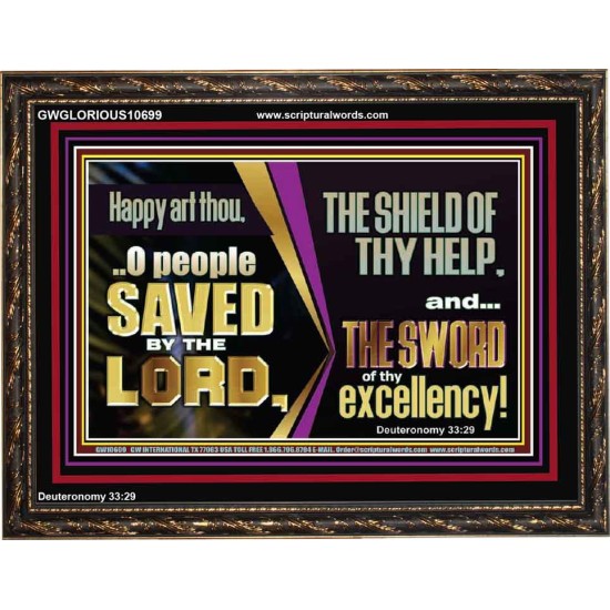 O PEOPLE SAVED BY THE LORD  Children Room Wall Wooden Frame  GWGLORIOUS10699  