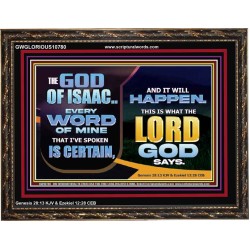 THE WORD OF THE LORD IS CERTAIN AND IT WILL HAPPEN  Modern Christian Wall Décor  GWGLORIOUS10780  "45X33"