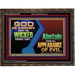 GOD IS ANGRY WITH THE WICKED EVERY DAY  Biblical Paintings Wooden Frame  GWGLORIOUS10790  "45X33"