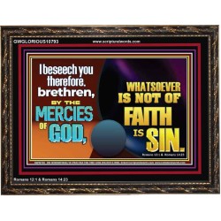 WHATSOEVER IS NOT OF FAITH IS SIN  Contemporary Christian Paintings Wooden Frame  GWGLORIOUS10793  