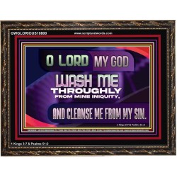 WASH ME THROUGHLY FROM MINE INIQUITY  Scriptural Wooden Frame Wooden Frame  GWGLORIOUS10800  "45X33"