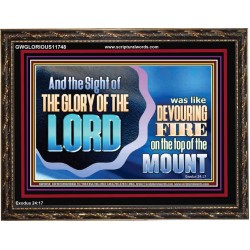 THE SIGHT OF THE GLORY OF THE LORD IS LIKE A DEVOURING FIRE ON THE TOP OF THE MOUNT  Righteous Living Christian Picture  GWGLORIOUS11748  "45X33"
