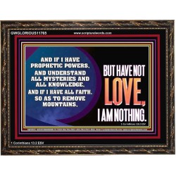 WITHOUT LOVE A VESSEL IS NOTHING  Righteous Living Christian Wooden Frame  GWGLORIOUS11765  