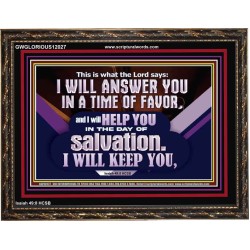 THIS IS WHAT THE LORD SAYS I WILL ANSWER YOU IN A TIME OF FAVOR  Unique Scriptural Picture  GWGLORIOUS12027  "45X33"