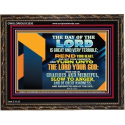 REND YOUR HEART AND NOT YOUR GARMENTS AND TURN BACK TO THE LORD  Righteous Living Christian Wooden Frame  GWGLORIOUS12030  "45X33"