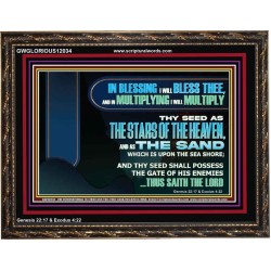 IN BLESSING I WILL BLESS THEE  Sanctuary Wall Wooden Frame  GWGLORIOUS12034  "45X33"