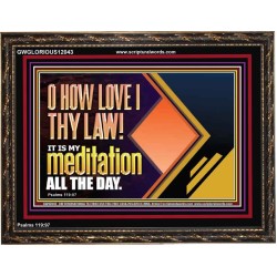 THY LAW IS MY MEDITATION ALL THE DAY  Sanctuary Wall Wooden Frame  GWGLORIOUS12043  "45X33"