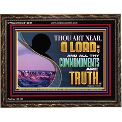 ALL THY COMMANDMENTS ARE TRUTH  Scripture Art Wooden Frame  GWGLORIOUS12051  "45X33"