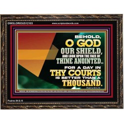 A DAY IN THY COURTS IS BETTER THAN A THOUSAND  Wooden Frame Sciptural Décor  GWGLORIOUS12103  