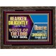HEARKEN DILIGENTLY UNTO THE VOICE OF THE LORD THY GOD  Custom Wall Scriptural Art  GWGLORIOUS12126  