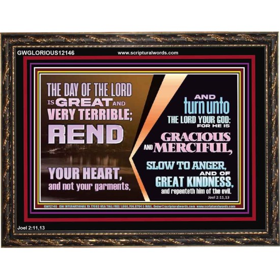 REND YOUR HEART AND NOT YOUR GARMENTS AND TURN BACK TO THE LORD  Custom Inspiration Scriptural Art Wooden Frame  GWGLORIOUS12146  