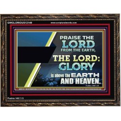 PRAISE THE LORD FROM THE EARTH  Unique Bible Verse Wooden Frame  GWGLORIOUS12149  "45X33"