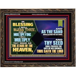 IN BLESSING I WILL BLESS THEE  Unique Bible Verse Wooden Frame  GWGLORIOUS12150  "45X33"