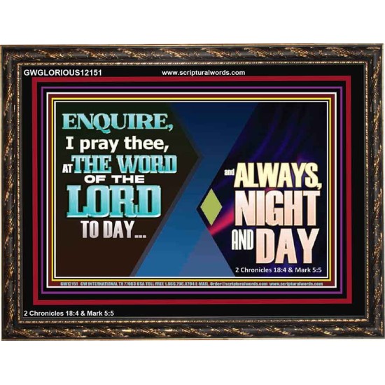 THE WORD OF THE LORD TO DAY  New Wall Décor  GWGLORIOUS12151  