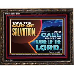 TAKE THE CUP OF SALVATION  Art & Décor Wooden Frame  GWGLORIOUS12152  "45X33"