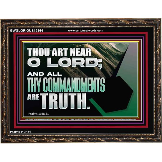 ALL THY COMMANDMENTS ARE TRUTH O LORD  Inspirational Bible Verse Wooden Frame  GWGLORIOUS12164  