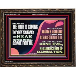 THEY THAT HAVE DONE GOOD UNTO RESURRECTION OF LIFE  Unique Power Bible Wooden Frame  GWGLORIOUS12322  "45X33"