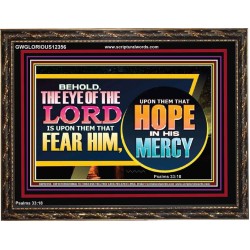THE EYE OF THE LORD IS UPON THEM THAT FEAR HIM  Church Wooden Frame  GWGLORIOUS12356  "45X33"