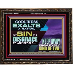 SIN IS A DISGRACE TO ANY PEOPLE KEEP AWAY FROM EVERY KIND OF EVIL  Church Picture  GWGLORIOUS12365  "45X33"