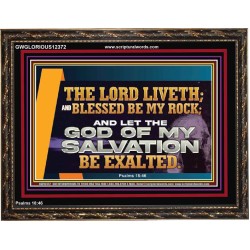THE LORD LIVETH BLESSED BE MY ROCK  Righteous Living Christian Wooden Frame  GWGLORIOUS12372  "45X33"