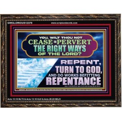WILT THOU NOT CEASE TO PERVERT THE RIGHT WAYS OF THE LORD  Unique Scriptural Wooden Frame  GWGLORIOUS12378  "45X33"