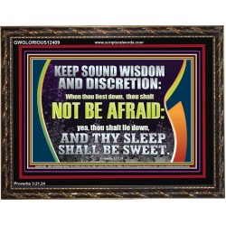 THY SLEEP SHALL BE SWEET  Ultimate Inspirational Wall Art  Wooden Frame  GWGLORIOUS12409  "45X33"