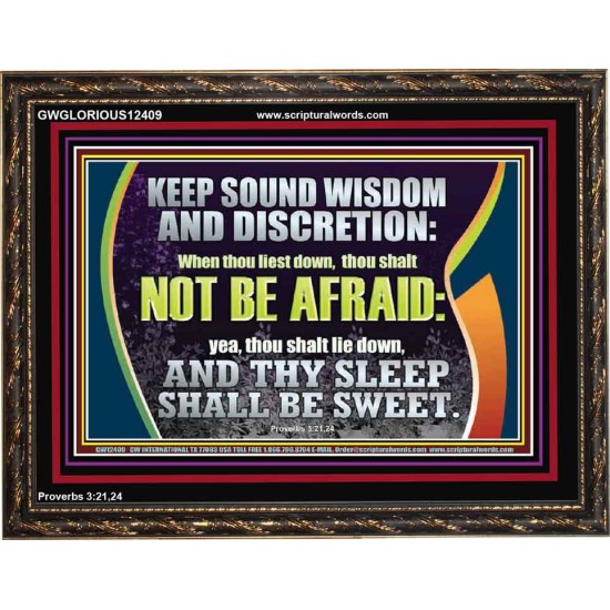THY SLEEP SHALL BE SWEET  Ultimate Inspirational Wall Art  Wooden Frame  GWGLORIOUS12409  