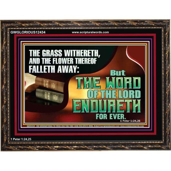 THE WORD OF THE LORD ENDURETH FOR EVER  Sanctuary Wall Wooden Frame  GWGLORIOUS12434  