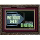 FOR WITHOUT ME YE CAN DO NOTHING  Scriptural Wooden Frame Signs  GWGLORIOUS12709  